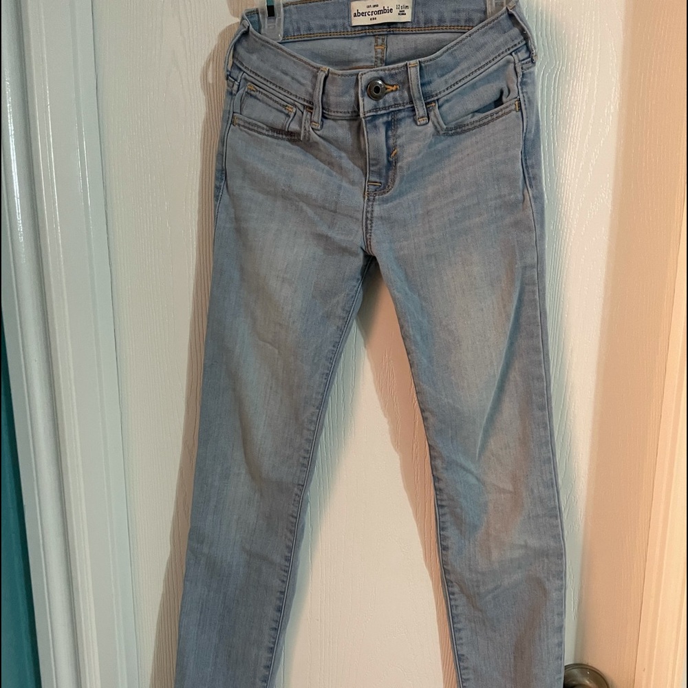 Abercrombie Girls Light Blue Skinny Jeans